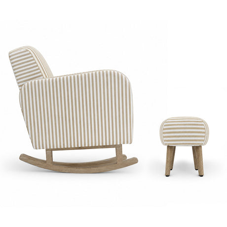 Etta Nursing Chair & Footstool - Beach Stripe