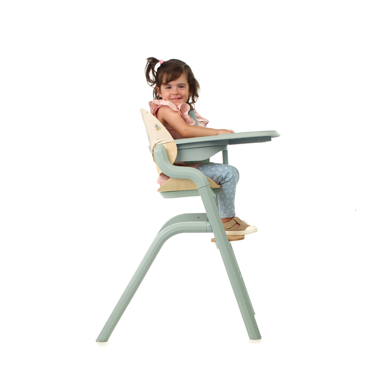 Jane Noah Highchair + Rocker Kit for Newborns – Convertible Beechwood Chair from birth to Adulthood, Pale