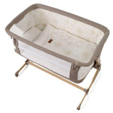 Jane Baby Side Crib + 4 Piece Bedding Set & Safety Mattress, Nature Edition