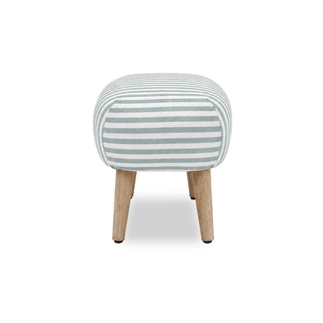 Etta Footstool - Sea Salt Stripe