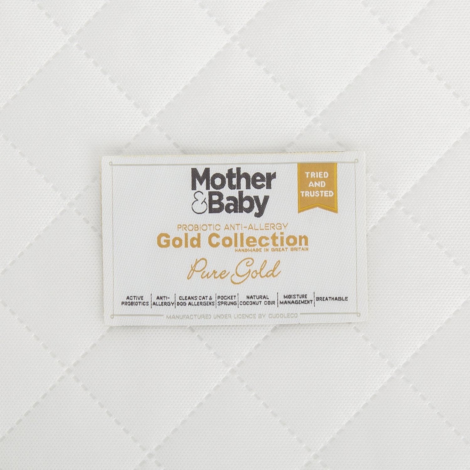 Mother&Baby Pure Gold Anti-Allergy Coir Pocket Sprung Cot Mattress 120 x 60cm