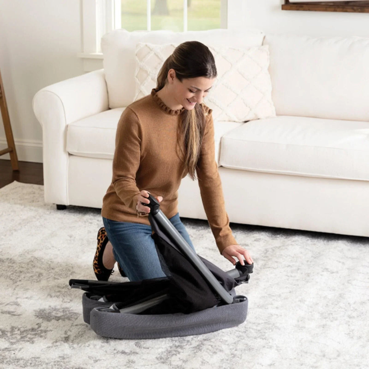 Graco FoldLite LX with Bassinet Travel Cot - Midnight