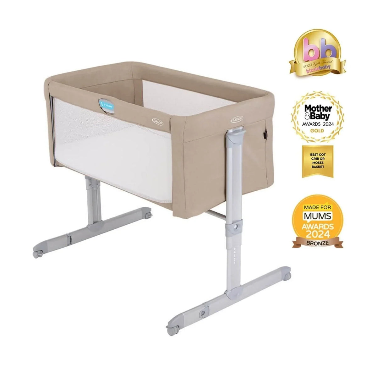 Graco Sweet2Sleep Bedside Crib - Oatmeal