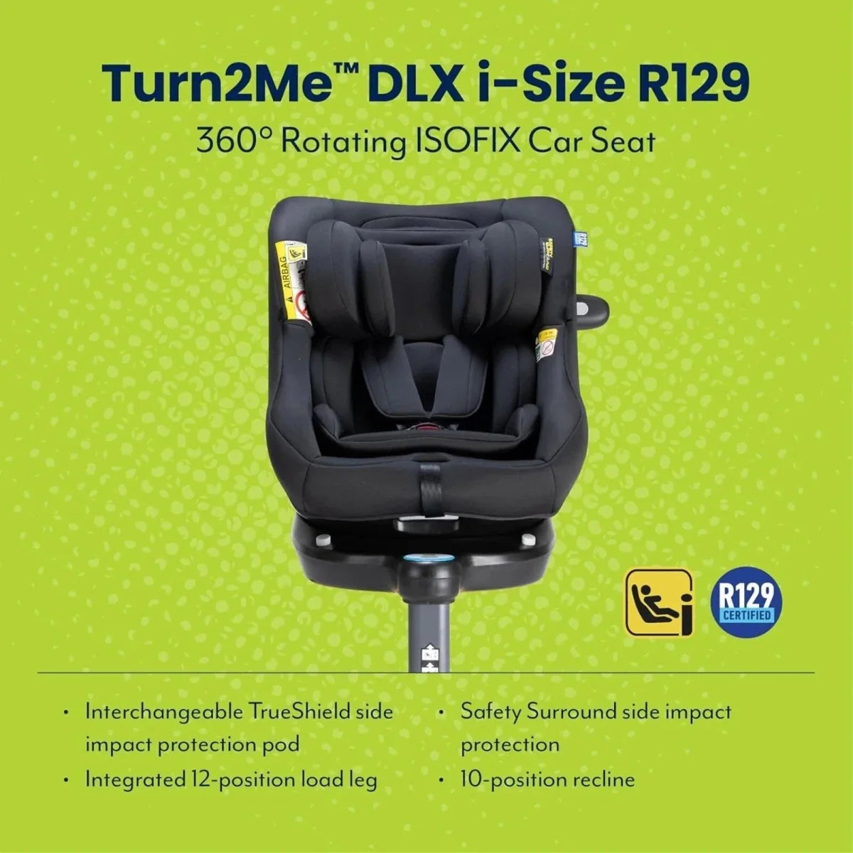 Graco Turn2Me DLX i-Size R129 Car Seat - Midnight