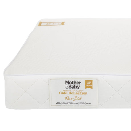 Mother&Baby Rose Gold Anti-Allergy Sprung Cot Mattress 120 x 60cm