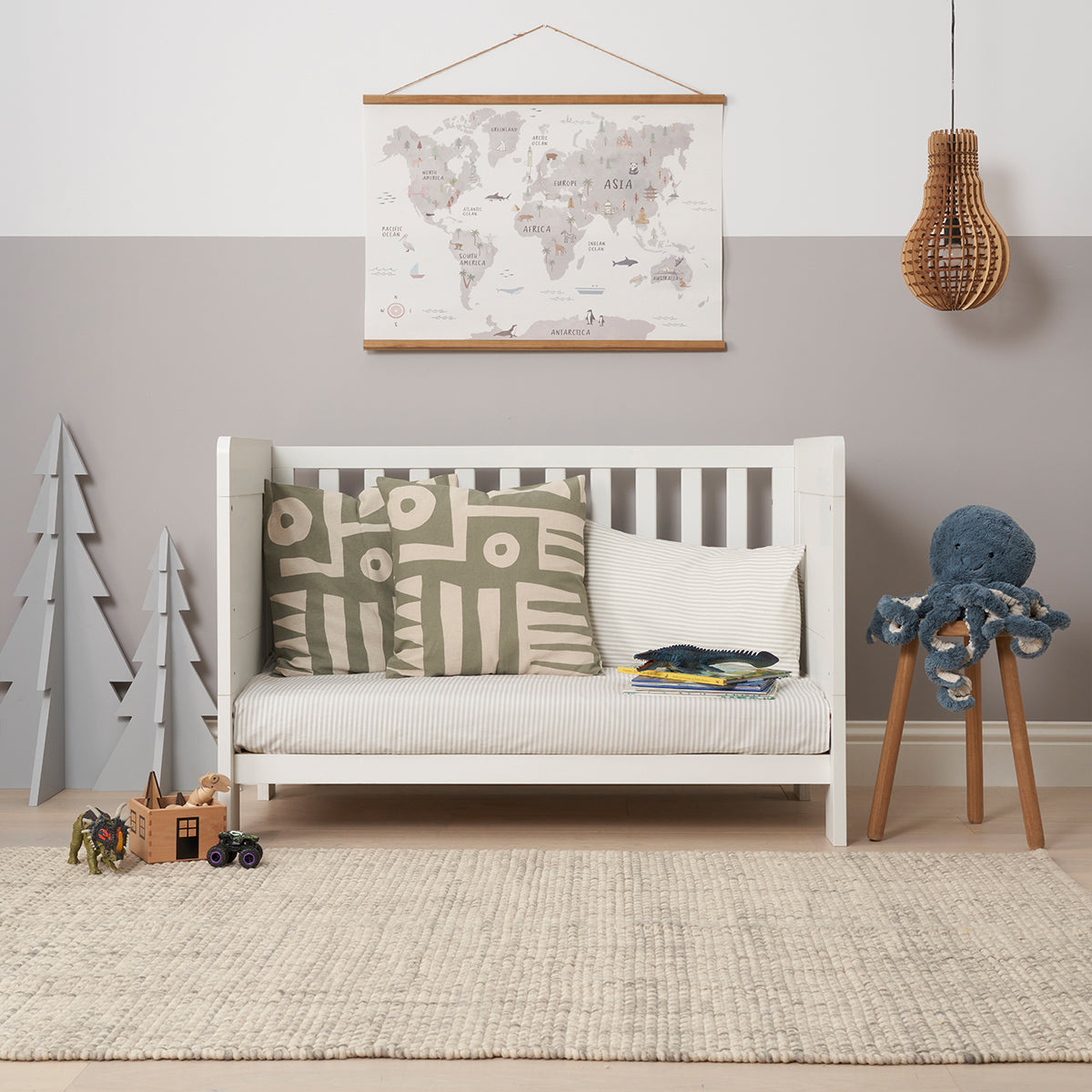 Tutti Bambini Supreme Alba Mini Cot Bed, Mattress & Bedding Bundle - Cocoon