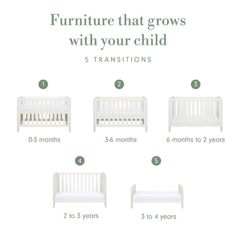 Tutti Bambini Alba Mini Cot Bed - White