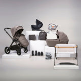 Bababing 16pc Raffi MK11 Home & Travel System Bundle with Spin Car Seat & Base - Minky 1