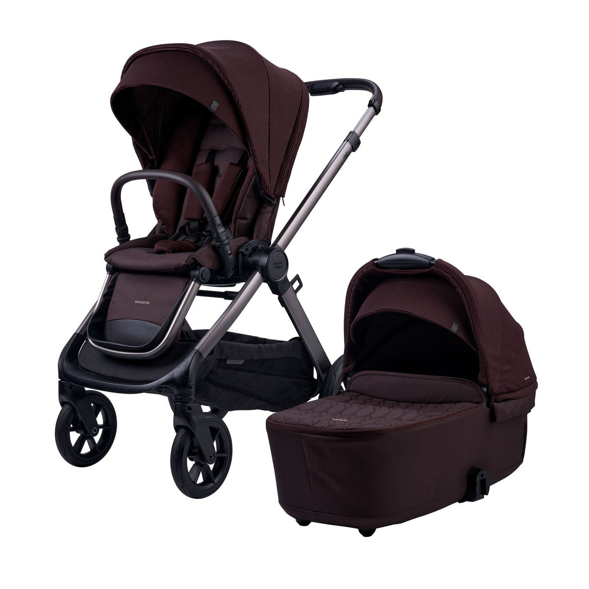 Bababing 16pc Raffi MK11 Home & Travel System Bundle with Spin Car Seat & Base - Heritage 13