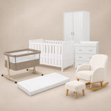 Babymore Caro Complete Nursery Bundle - White