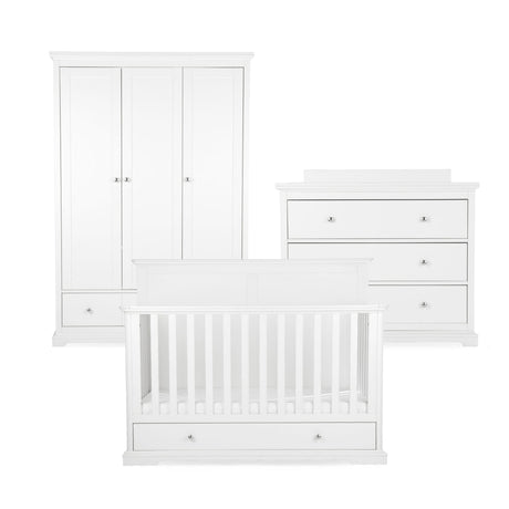 CuddleCo Beaumont Grand 3 Piece Nursery Furniture Set - White