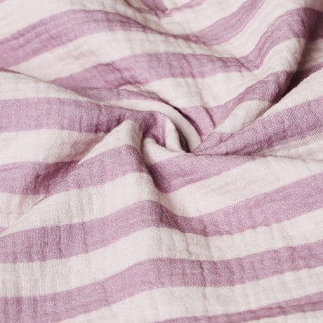Obaby Muslin Fitted Sheet 120cm x 60cm - Berry Stripe
