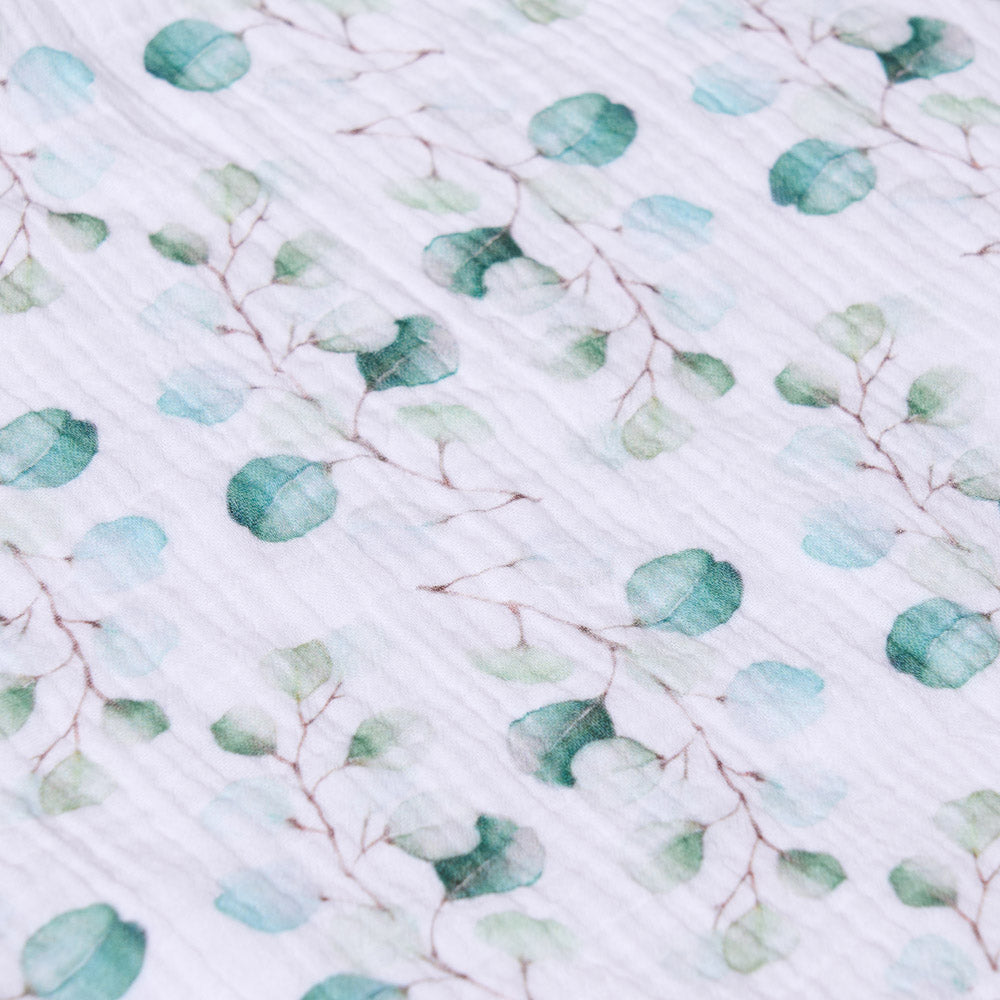 Obaby Muslin Fitted Sheet 120cm x 60cm - Eucalyptus