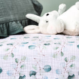 Obaby Muslin Fitted Sheet 120cm x 60cm - Eucalyptus
