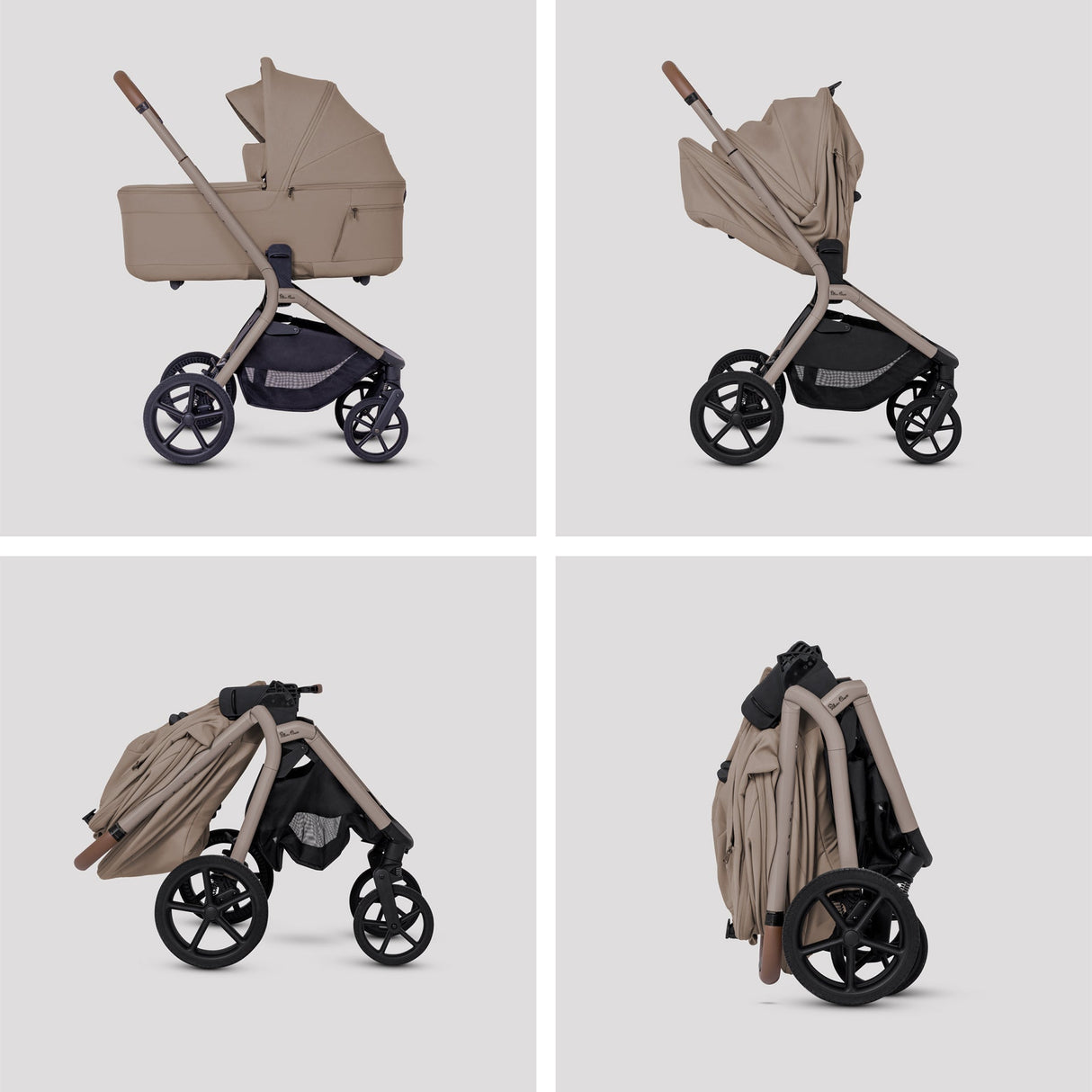 Silver Cross Breez Ultimate Cybex Cloud T & 360 Base Bundle - Champagne