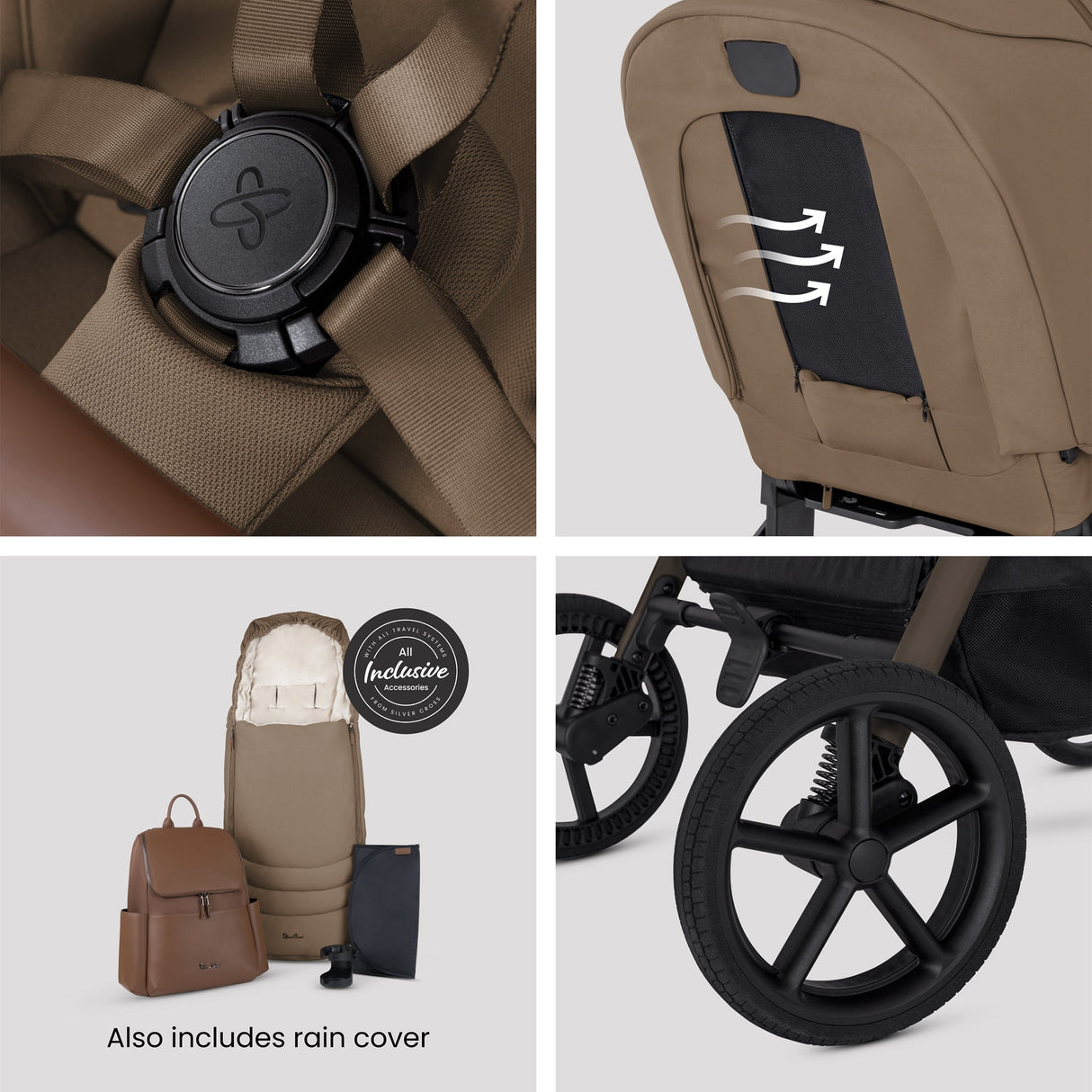 Silver Cross Breez Ultimate 360 Car Seat & Accessory Bundle - Maple