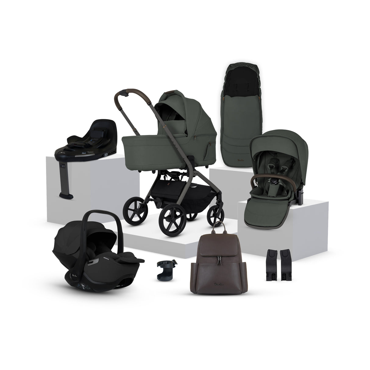 Silver Cross Breez Ultimate 360 Car Seat Bundle - Pewter