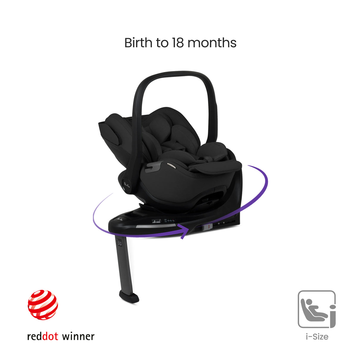 Silver Cross Breez Ultimate 360 Car Seat Bundle - Pewter