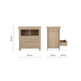 CuddleCo Burford Dresser Changer - Oak