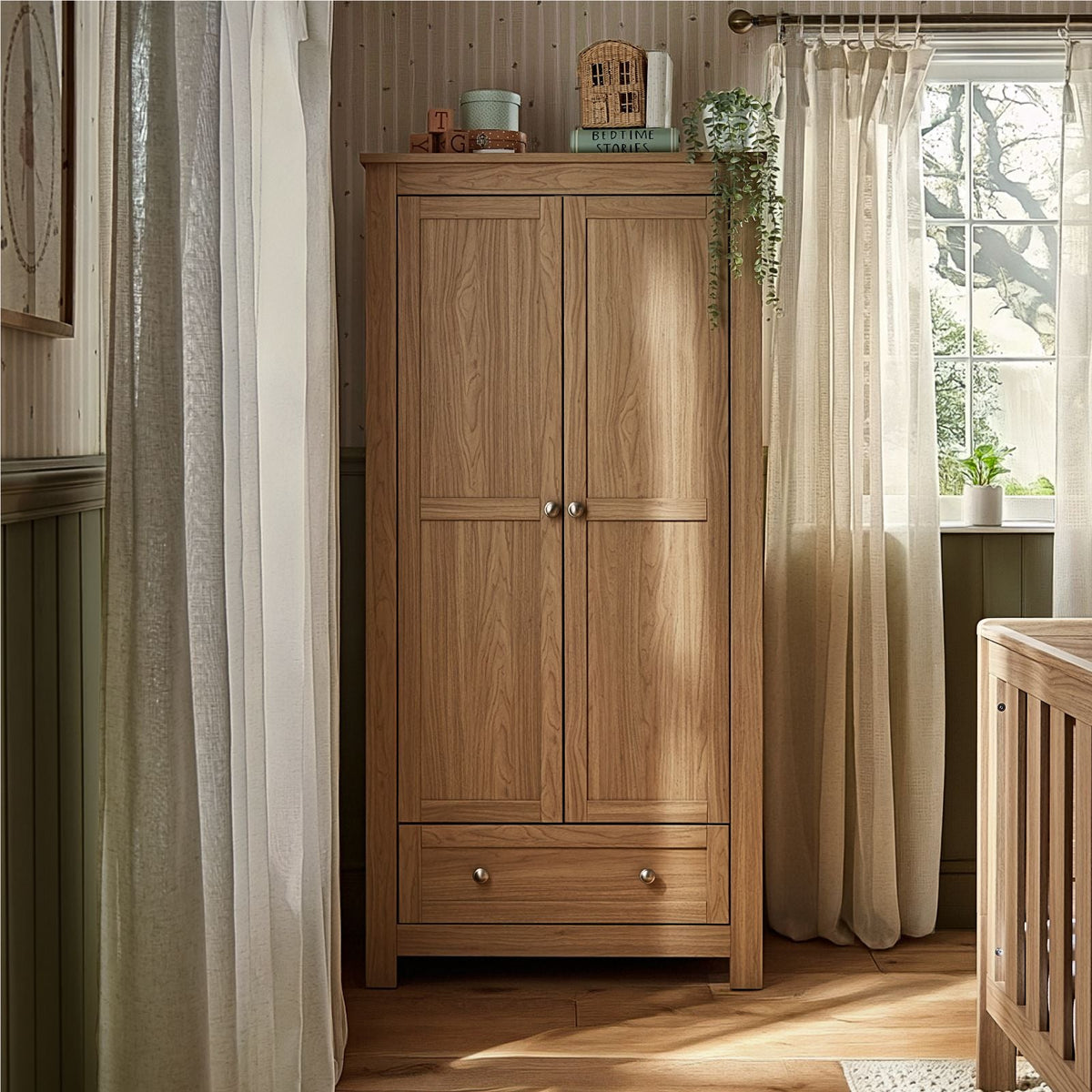 CuddleCo Burford Wardrobe - Oak