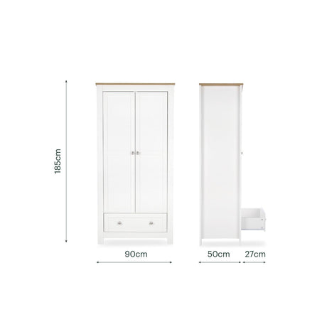 CuddleCo Burford Wardrobe - White & Oak