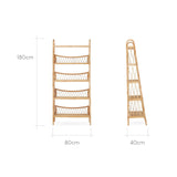 CuddleCo Aria 5 Tier Shelving Unit - Rattan