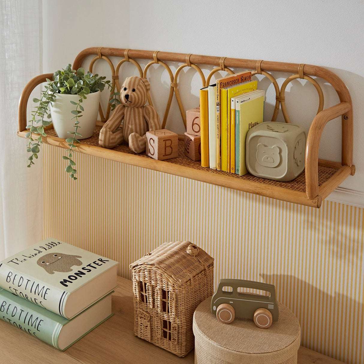 CuddleCo Aria Rattan Shelf - Large