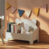 CuddleCo Play House Bear Book Storage - Pebble