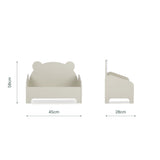 CuddleCo Play House Bear Book Storage - Pebble