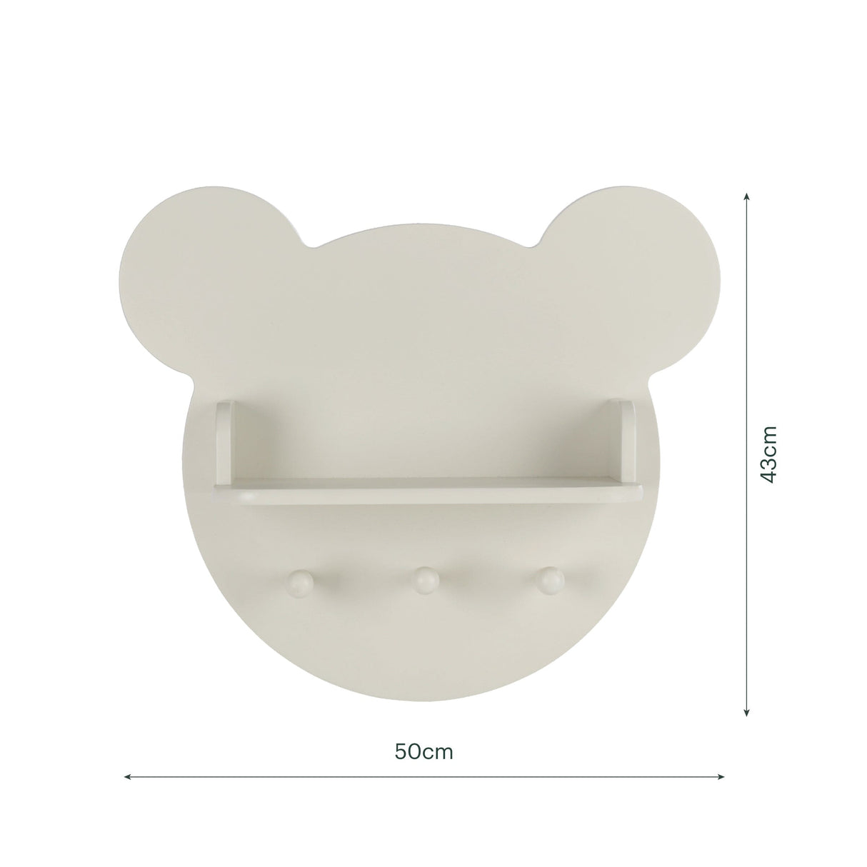 CuddleCo Play House Bear Shelf - Pebble
