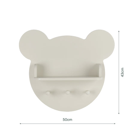 CuddleCo Play House Bear Shelf - Pebble