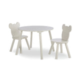 CuddleCo Play House Bear Table & 2 Chairs - Pebble