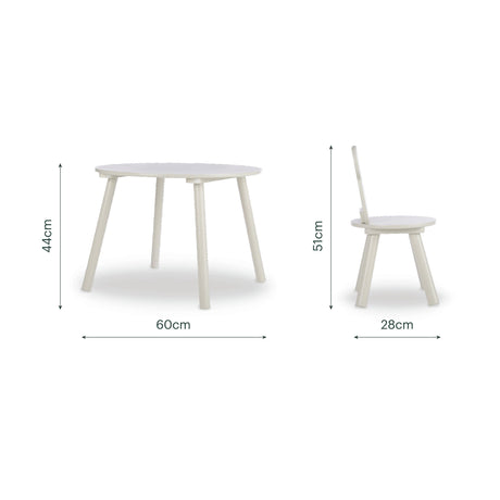 CuddleCo Play House Bear Table & 2 Chairs - Pebble
