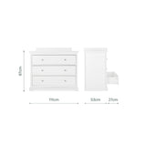 CuddleCo Beaumont 2 Piece Nursery Furniture Set - White