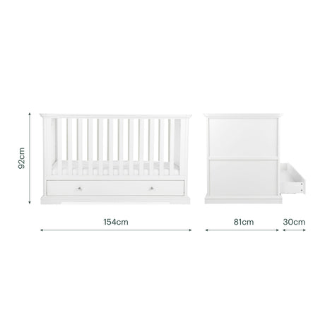 CuddleCo Beaumont 2 Piece Nursery Furniture Set - White