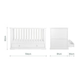 CuddleCo Beaumont 3 Piece Nursery Furniture Set - White