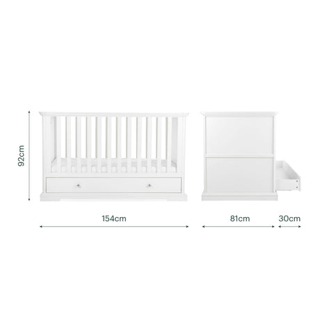 CuddleCo Beaumont 3 Piece Nursery Furniture Set - White