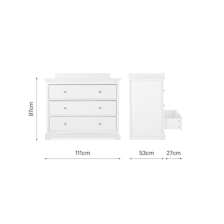 CuddleCo Beaumont 3 Piece Nursery Furniture Set - White