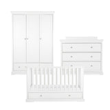 CuddleCo Beaumont 3 Piece Nursery Furniture Set - White