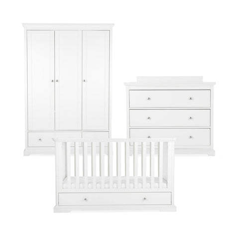 CuddleCo Beaumont 3 Piece Nursery Furniture Set - White