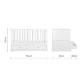 CuddleCo Beaumont Cot Bed - White
