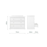 CuddleCo Beaumont Grand 2 Piece Nursery Furniture Set - White