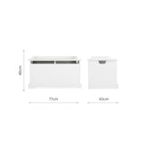 CuddleCo Beaumont Storage Box - White