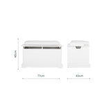 CuddleCo Beaumont Storage Box & Cushion Set - White