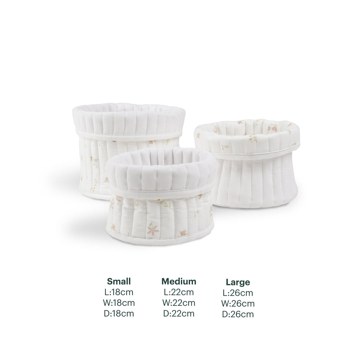 CuddleCo 3 Pack Storage Baskets - Cashmere Meadow