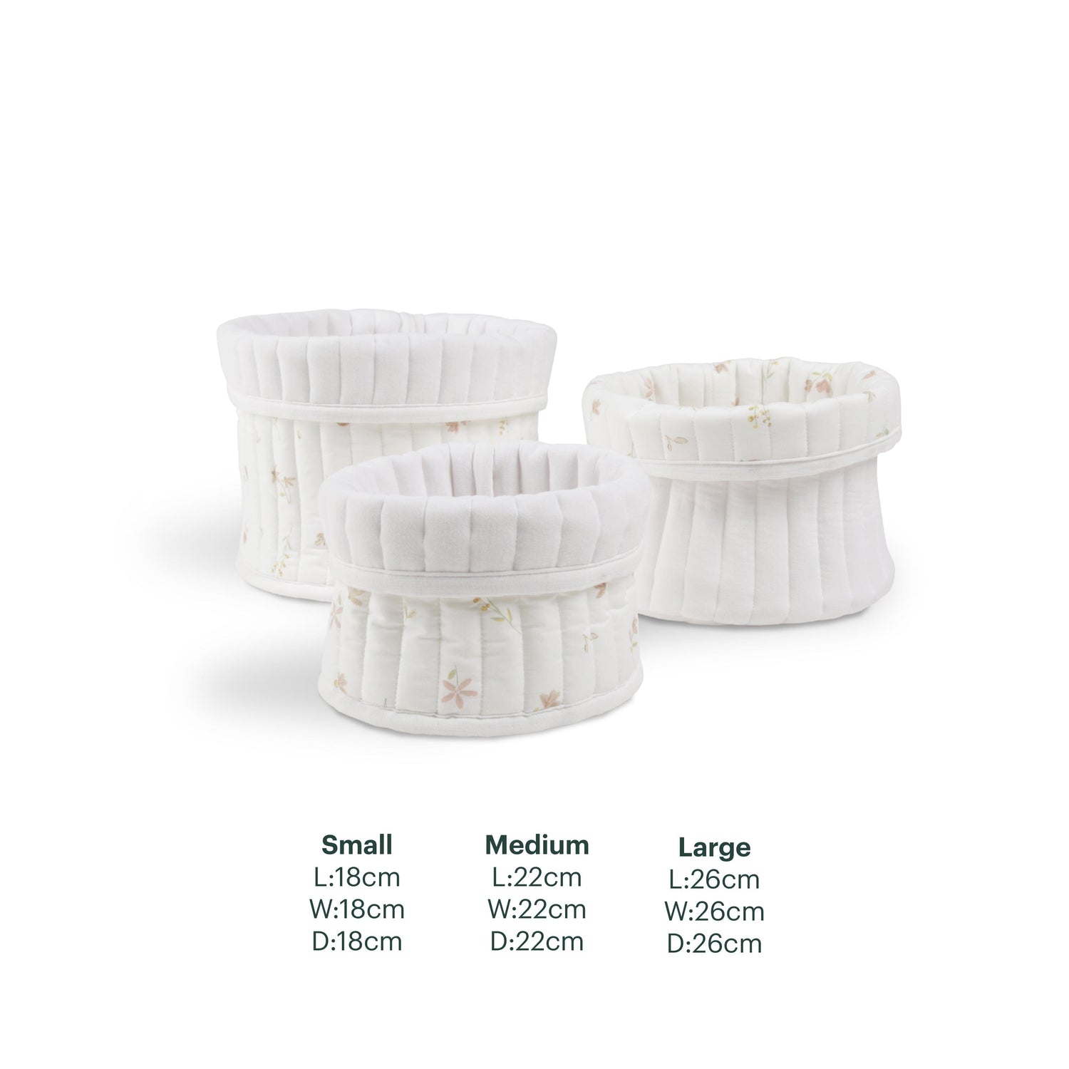CuddleCo 3 Pack Storage Baskets - Cashmere Meadow