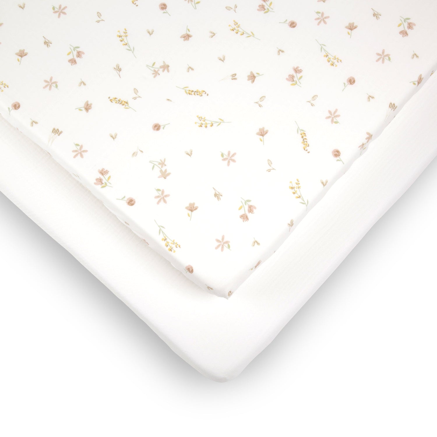 CuddleCo 2 Pack Cot Bed Sheets - Cashmere Meadow