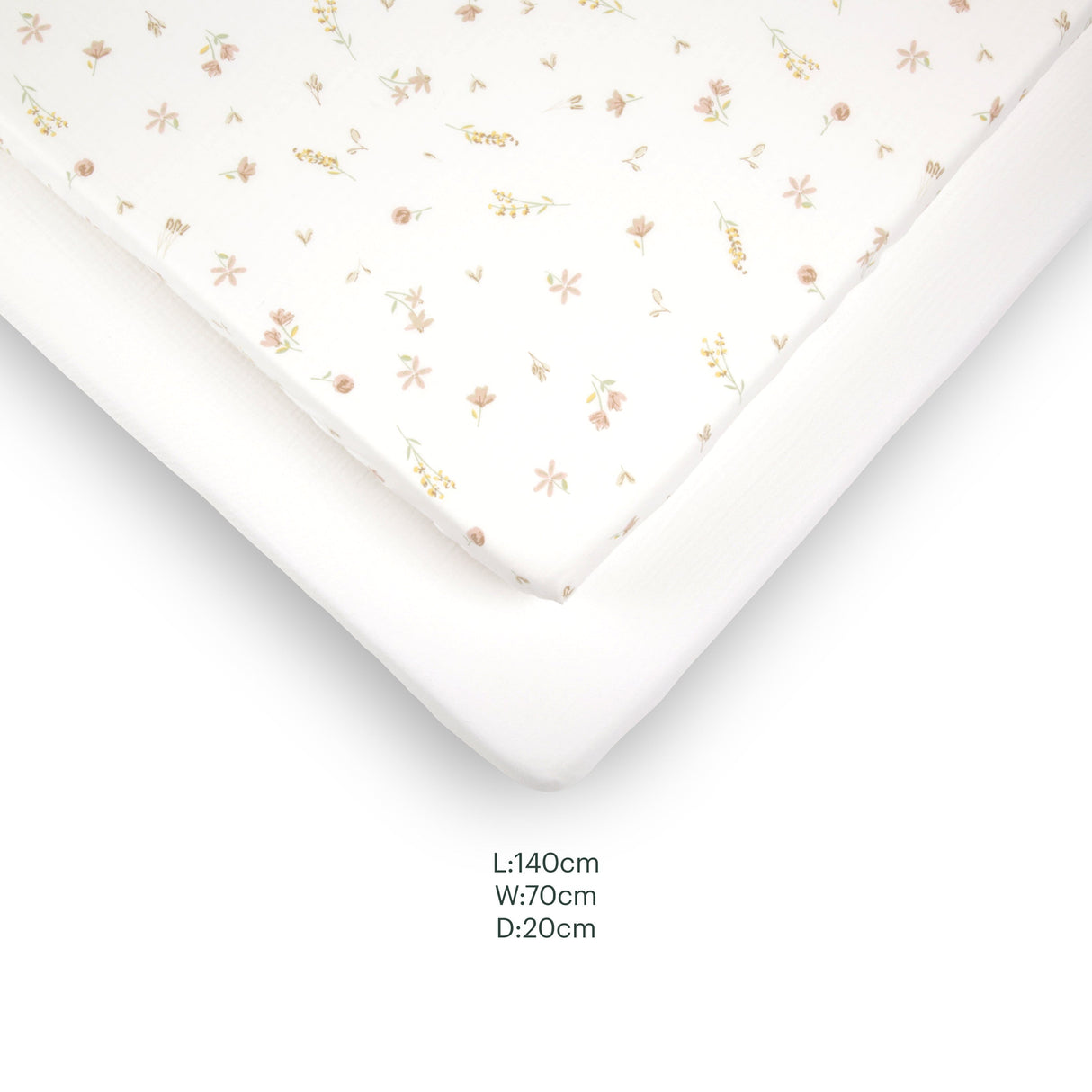 CuddleCo 2 Pack Cot Bed Sheets - Cashmere Meadow