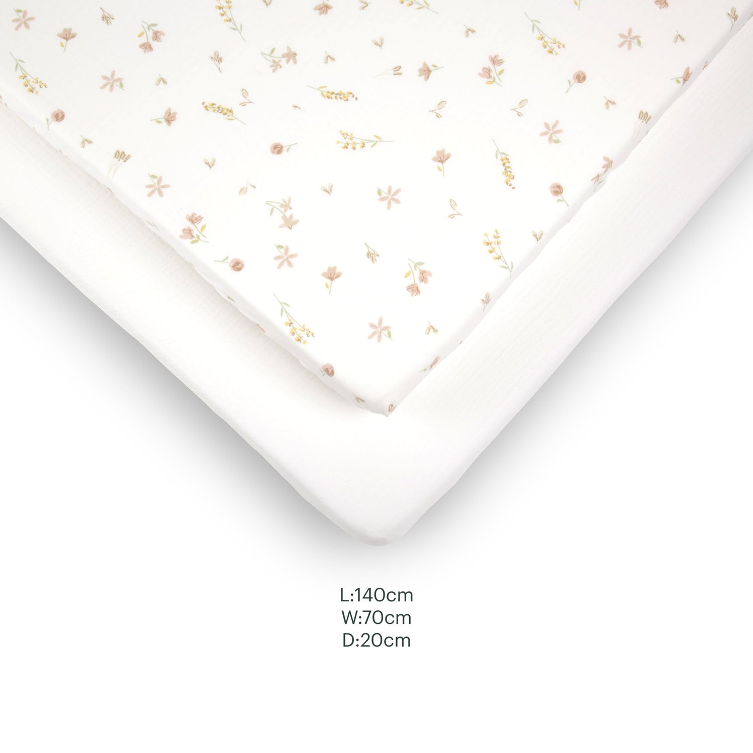 CuddleCo 2 Pack Cot Bed Sheets - Cashmere Meadow