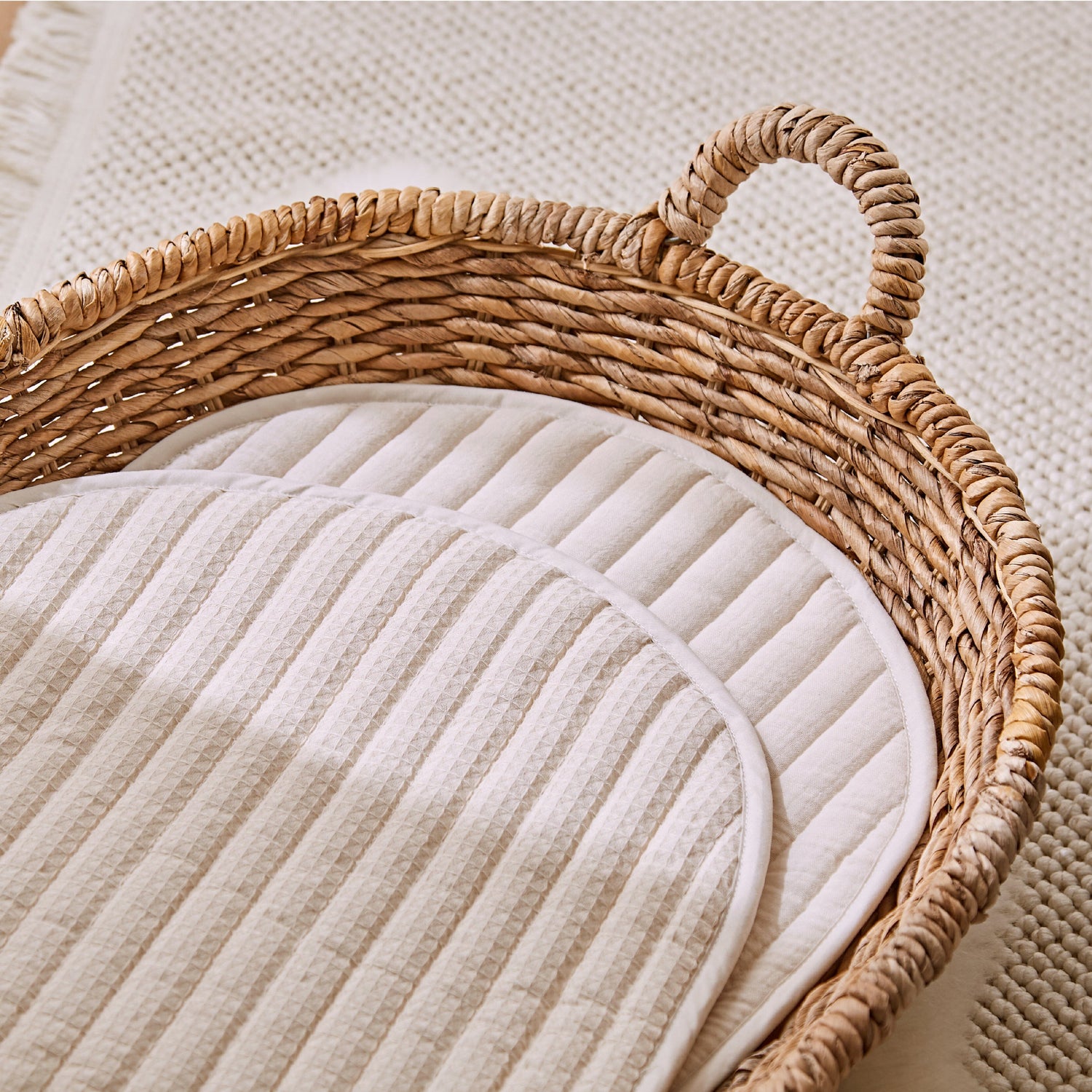 CuddleCo 2 Pack Travel Changing Pad - Cashmere Waffle